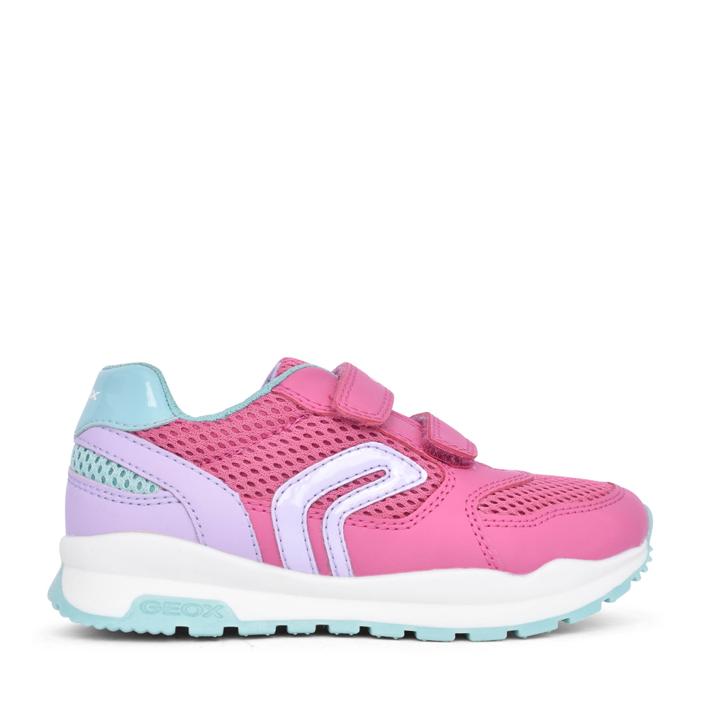 GIRLS J048CA PAVEL VELCRO TRAINER in PINK