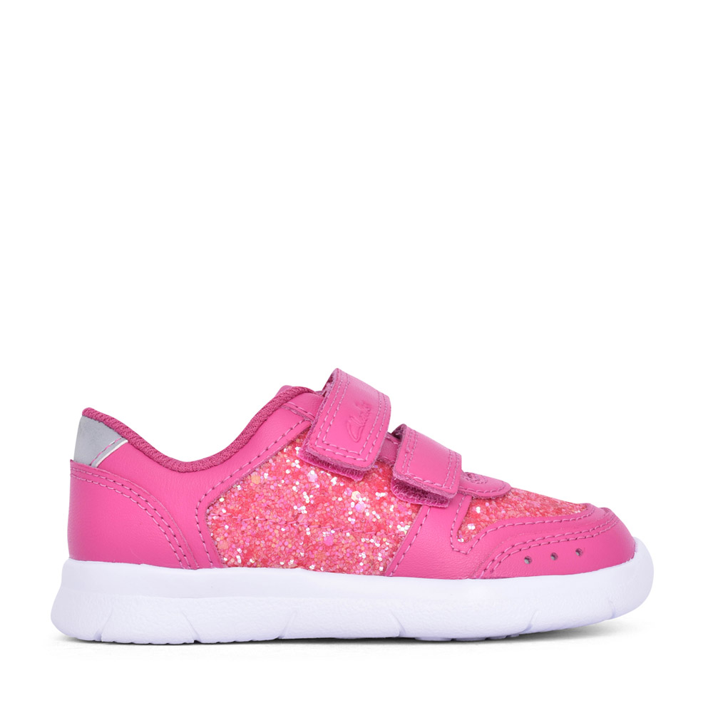 Clarks Ath Flux Toddler Textile Shoes in Pink Standard Fit Size 6
